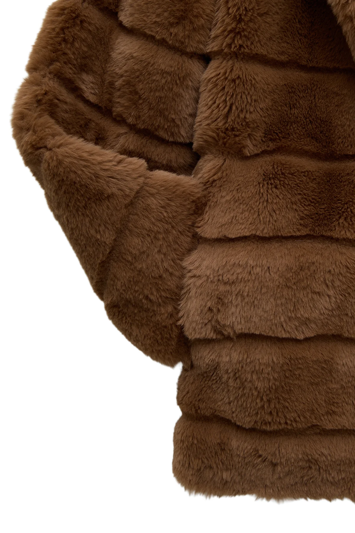 Vienna Kadın Hardal Kapüşonlu Teddy Mont - Image 8