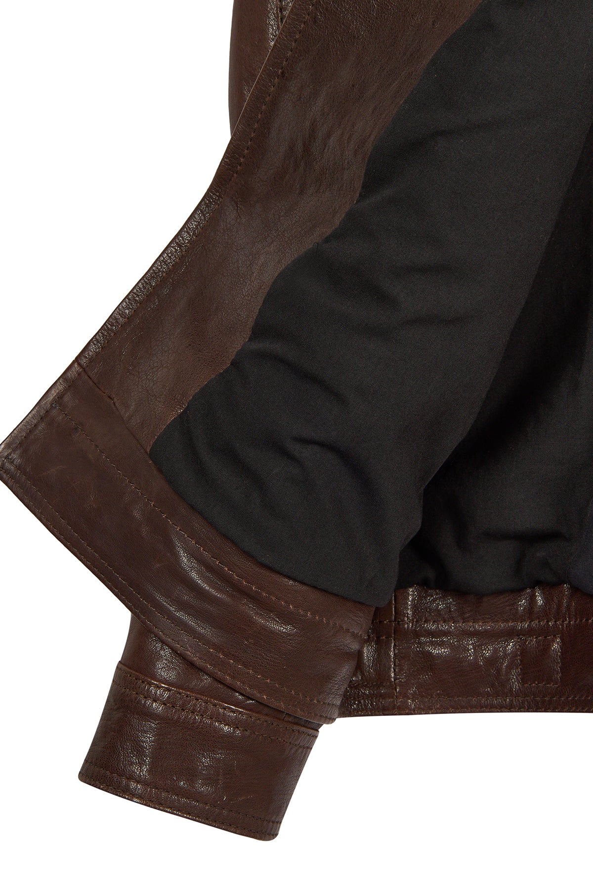 Wade Erkek Kahverengi Slim-Fit Deri Ceket - Image 12