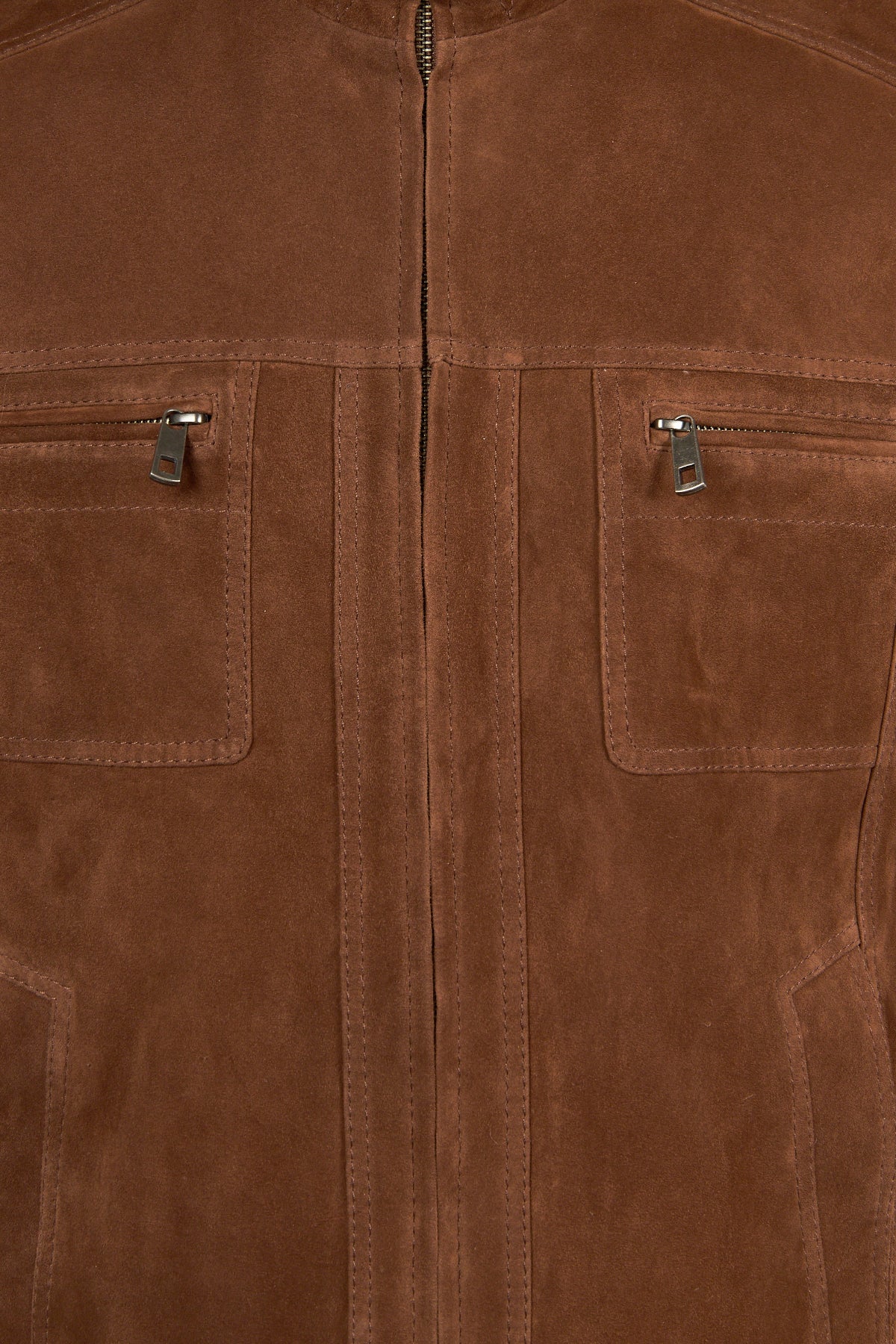 Wade Erkek Kahverengi Slim-Fit Süet Deri Ceket - Image 5